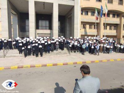 گردهمایی صنفی کارکنان قراردادی در آستانه سفر علیمددی به جنوب